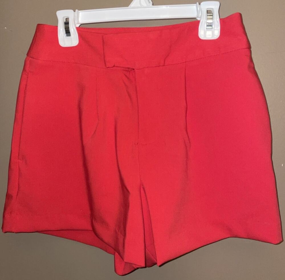 Women’s A New Day Red Dress Shorts Sz 2 Stretch Pleated Sz 2